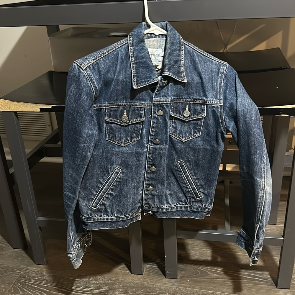 Calvin Klein Jean jacket. Dark blue denim. In perfect condition.